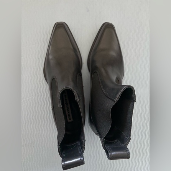 New Alexander Wang black slick 40 cowboy ankle boots in leather Sz36 MSRP:$650 - Picture 6 of 12